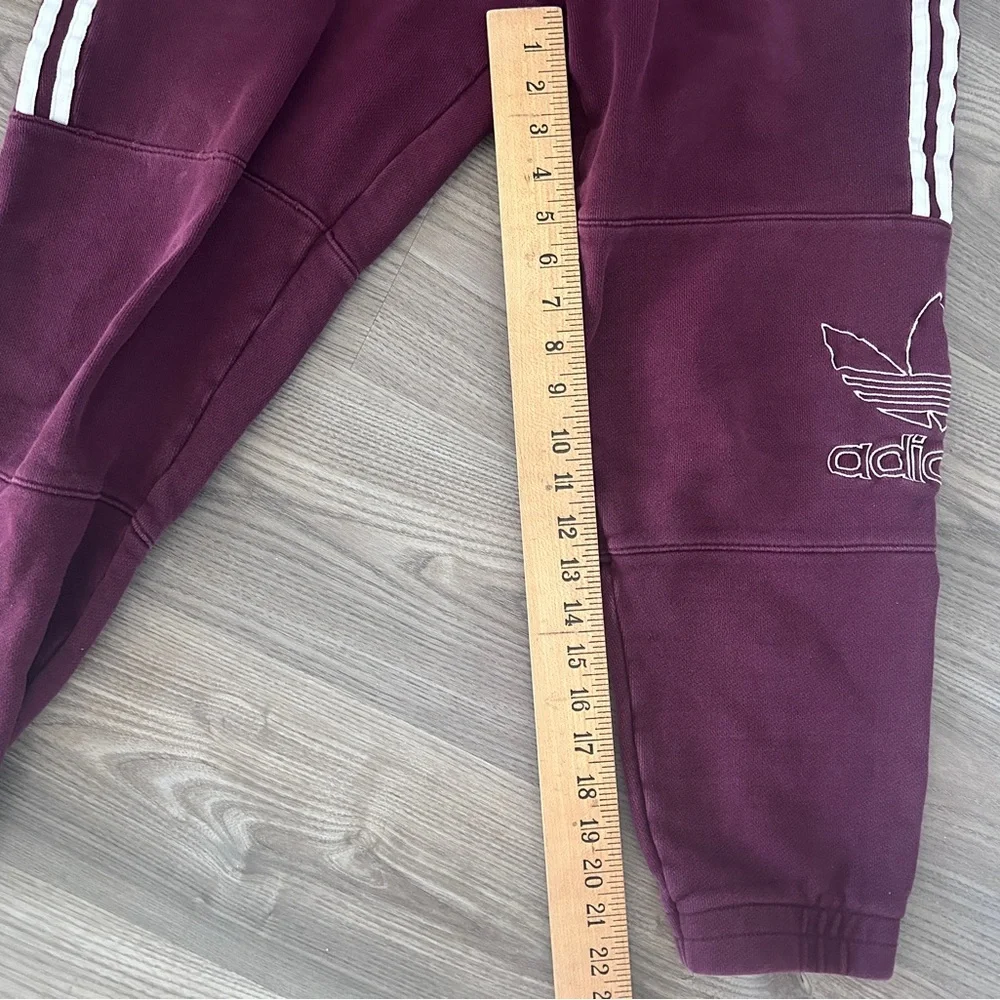 adidas Purple Jogger Sweatpants with White 3-Stripes - Picture 8 of 10